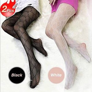 GG tights black and white